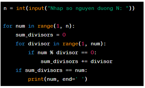 Viết chương trình cho phép người dùng nhập một số nguyên dương N từ bàn phím, sau đó (ảnh 1)