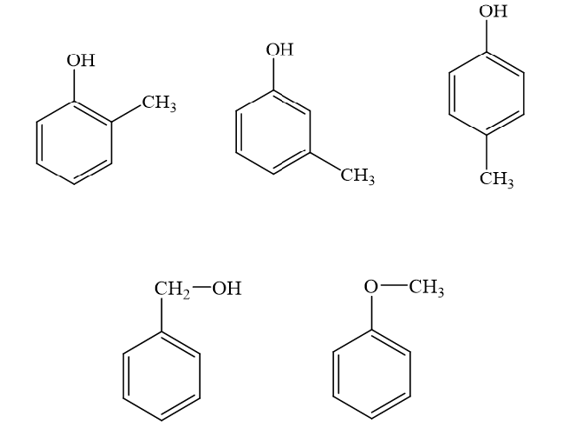 Hãy viết công thức cấu tạo các chất chứa vòng benzene có cùng công thức phân tử C7H8O. (ảnh 1)