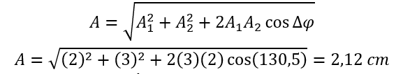 Dao động của một chất điểm là tổng hợp của hai dao động điều hòa cùng phương cùng tần số. Hình vẽ bên dưới là một phần đồ thị li độ - thời gian của hai dao động thành phần.   Biên độ dao động của vật bằng 	A. 2,12 cm.	B. 2,34 cm.	C. 5,00 cm.	D. 1,00 cm. (ảnh 3)