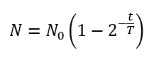 Theo dõi một đồng vị phóng xạ β có chu kì bán rã là T. Máy dò đo được có n phân rã diễn ra trong 2 s và 2 s tiếp theo đó là 0,75n. Giá trị T bằng 	A. 2,81 s.	B. 2,82 s.	C. 1,82 s.	D. 4,82 s. (ảnh 1)