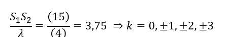 Trên mặt chất lỏng, có hai nguồn kết hợp S_1 và S_2 cách nhau 15 cm, dao động theo phương thẳng đứng với phương trình là u_S1=u_S2=2 cos⁡(10πt-π/4) (ảnh 2)