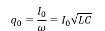 Trong mạch dao động LC lí tưởng với dòng điện cực đại trong mạch là I_0. Đại lượng I_0 √LC là  (ảnh 1)