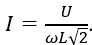 Đặt điện áp u=U√2  cos⁡〖(ωt)  〗chỉ chứa cuộn cảm thuần có độ tự cảm L. Cường độ dòng điện hiệu dụng chạy qua cuộn cảm là (ảnh 2)