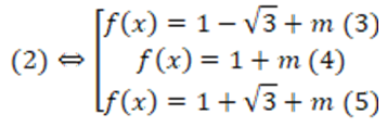 Cho hàm số bậc ba y = f(x). Hàm số g(x) = f(x + 2)  có bảng biến thiên như bên dưới.  Tổng tất cả các giá trị nguyên của tham số m để tập nghiệm của phương trình  (ảnh 6)