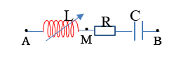 Cho đoạn mạch điện xoay chiều như hình vẽ: Biết U = 50V, f = 50Hz. Khi L = L1 thì UAM = 100V, UMB = 140V. Khi L = L2 thì UAM lớn nhất. Tính giá trị lớn nhất đó. (ảnh 1)
