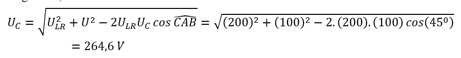 Cho đoạn mạch AB gồm cuộn dây thuần cảm L, điện trở R=50 Ω và tụ điện mắc nối tiếp theo thứ tự đó. Khi đặt vào hai đầu đoạn mạch AB điện áp u=100√2  cos⁡(100πt)  V (t tính bằng s) thì điện áp giữa hai đầu đoạn mạch chứa L và R có biểu thức u_LR=200√2  cos⁡(100πt+2π/3)  V. Công suất tiêu thụ của đoạn mạch AB bằng 	A. 85,7 W.	B. 114 W.	C. 300 W.	D. 200 W. (ảnh 3)