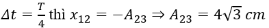 Cho ba dao động có phương trình lần lượt là x_1=A_1  cos⁡(ωt+φ_1 ), x_2=A_2  cos⁡(ωt+φ_2 ) và x_3=A_3  cos⁡(ωt+φ_3 ) Biết x_1 và x_3 ngược pha nhau.  (ảnh 7)