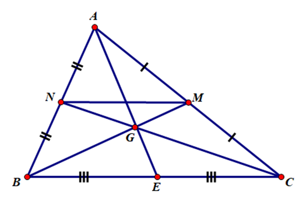 Cho tam giác ABC có G là trọng tâm. Chứng minh diện tích tam ABC gấp 3 lần diện  (ảnh 1)