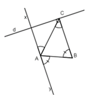 trên nửa mặt phẳng bờ ab không chứa b vẽ ac sao cho ax = ac b trên nửa mặt phẳng bờ ab không chứa c vẽ tia oy sao cho (ảnh 1)