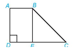 Tính diện tích mảnh đất hình thang ABCD như hình dưới, biết AB = 10 m; DC = 25 m và hình chữ nhật ABED có diện tích là 150 m2. (ảnh 1)