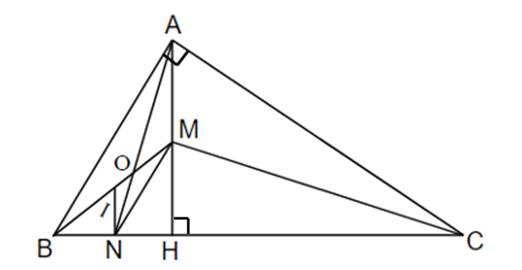 Cho tam giác ABC vuông tại A. Đường cao AH. Kẻ phân giác của góc ACH cắt AH tại M, kẻ phân giác của góc BaH cắt BH tại N. Chứng minh rằng MN // AB. (ảnh 1)
