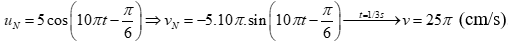 Hai điểm M và N nằm trên trục Ox à ở cùng một phía so ới O. Một sóng cơ  (ảnh 1)