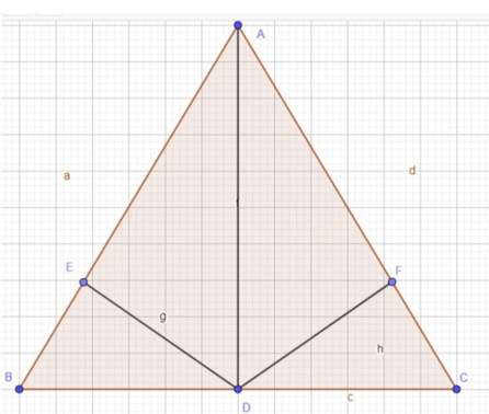 Cho tam giác ABC có AB = AC. Gọi D là trung điểm của BC. Kẻ DE vuông góc với AB; DF vuông góc với AC. Chứng minh a) DEB = DFC (ảnh 1)