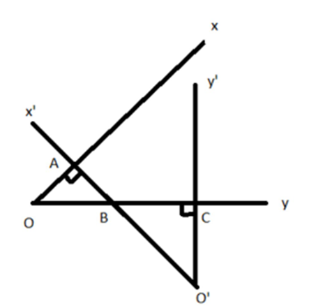 Chứng minh 2 góc nhọn có cạnh tương ứng vuông góc thì bằng nhau (ảnh 1)
