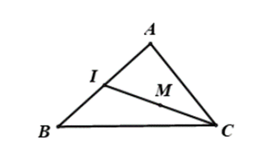 Cho tam giác ABC. Tìm điểm M thỏa mãn vecto MA + vecto MB + 2 vecto MC  (ảnh 1)