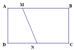 cho hình chữ nhật abcd, am = 1/4 ab = 3cm . tìm điểm n trên cạnh dc sao cho diện tích hình mbcn gấp đôi diện tích hình mnda. (tự vẽ hinh) (ảnh 1)