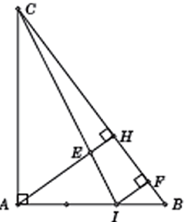 Cho tam giác ABC vuông tại A, AB = 3, AC = 4, AH là đường cao. a) Tính BC, BH (ảnh 1)