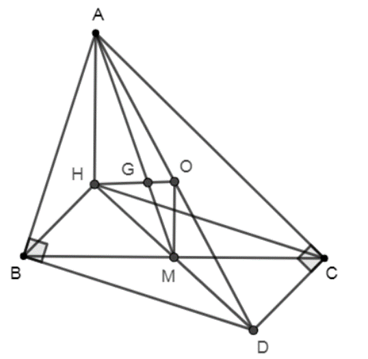 Cho tam giác ABC có 3 góc nhọn, trực tâm H. Đường thẳng vuông góc với AB kẻ từ B cắt  (ảnh 1)