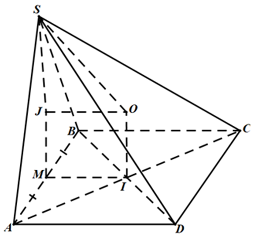 Cho hình chóp S.ABCD có đáy ABCD là hình chữ nhật. Tam giác SAB nằm (ảnh 1)