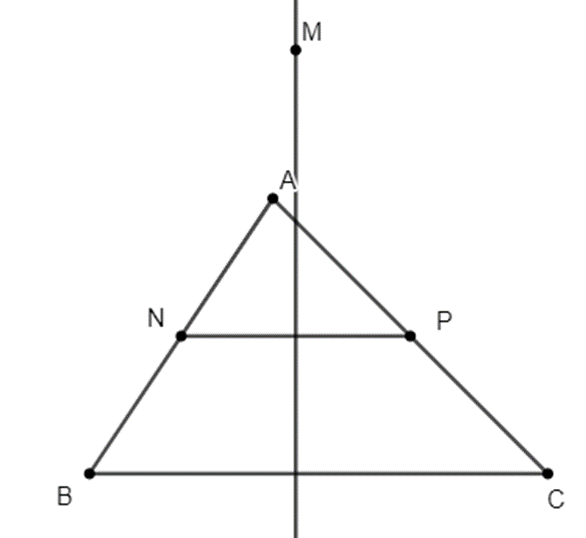 Cho tam giác ABC. Tìm tập hợp các điểm M thỏa mãn điều kiện sau: vecto MA + vecto (ảnh 1)