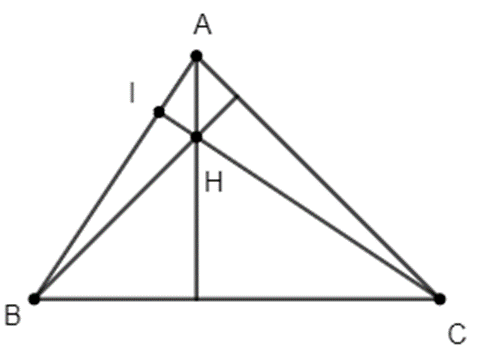 Cho tam giác ABC. Gọi H là trực tam của tam giác. Chứng minh rằng: AH^2 + BC^2 (ảnh 1)