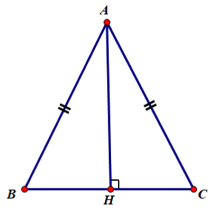 Cho tam giác ABC cân tại A có AB = 15 cm, đường cao AH = 9 cm. Tính bán kính (ảnh 1)