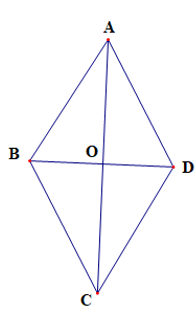 cho hình thoi abcd cạnh a bad 60 độ gọi o là giao điểm của hai đường chéo ac và bd tính ab trừ bc (ảnh 1)