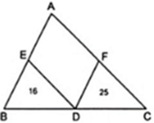 Cho tam giác ABC, điểm D là nằm trên cạnh BC. Qua D lần lượt kẻ các đường thẳng (ảnh 1)