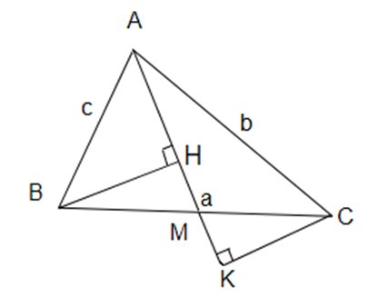 Cho tam giác ABC. Gọi ma là độ dài đường trung tuyến xuất phát từ đỉnh A (ảnh 1)