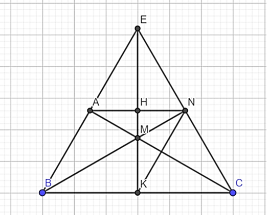 Cho tam giác ABC vuông tại A, góc ACB= 30 độ . Tia phân giác của  góc ABC cắt cạnh AC tại M. Lấy K trên cạnh BC sao cho BK = BA. a) Chứng minh tam giác ABM và tam giác KBM. (ảnh 1)