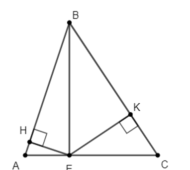 Cho tam giác ABC có ba góc nhọn và đường cao BE. Gọi H và K lần lượt là chân các đường vuông góc kẻ từ điểm E đến các đường thẳng AB và BC. a) Chứng minh tứ giác BHEK là tứ giác nội tiếp. (ảnh 1)