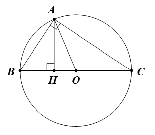 Cho đường tròn tâm O, dây cung AB không đi qua tâm O. Vẽ dây AC vuông góc với AB tại A. Chứng minh rằng: a) Ba điểm B, O, C thẳng hàng. (ảnh 1)