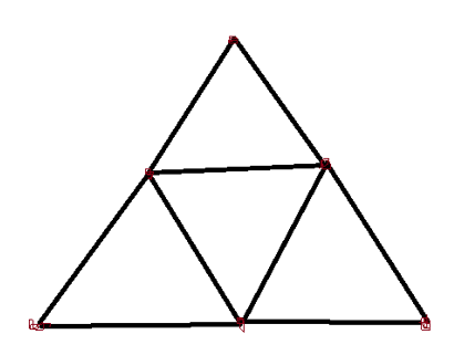 Vẽ 5 hình tam giác có 9 que diêm. (ảnh 1)