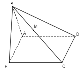 Cho hình chóp tứ giác S.ABCD có ABCD là hình bình hành. Điểm M thuộc cạnh SC. Trong các mặt phẳng sau, điểm M nằm trên mặt phẳng nào?  A. (ABCD).  B. (SAC).  C. (SAB).  D. (SAD).  (ảnh 1)