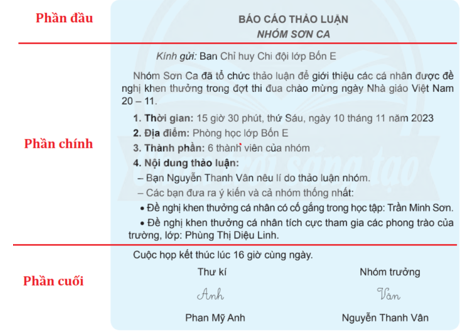 Đọc báo cáo sau và thực hiện yêu cầu: (ảnh 2)