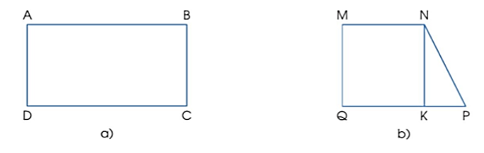 Trong mỗi hình sau, viết tên những cặp cạnh vuông góc với nhau: (ảnh 1)