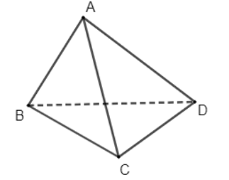 Cho hình tứ diện ABCD. Giao tuyến của hai mặt phẳng (ABC) và (CDA) là đường thẳng:  A. AB.   B. BD.  C. CD.  D. AC.  (ảnh 1)