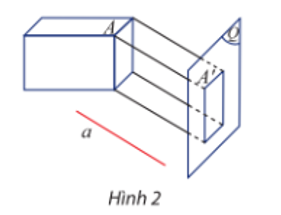 Tìm phương chiếu, mặt phẳng chiếu của phép chiếu song song được mô tả trong Hình 2. (ảnh 1)