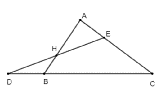 Cho tam giác ABC. Các điểm D, E, H thoả mãn vecto DB = 1/3 vecto BC, vecto AE (ảnh 1)