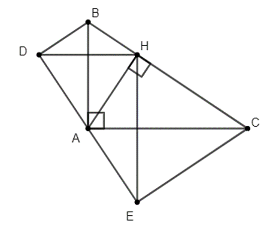 Cho tam giác ABC vuông tại A, đường cao AH. Gọi D là điểm đối xứng với H qua  (ảnh 1)