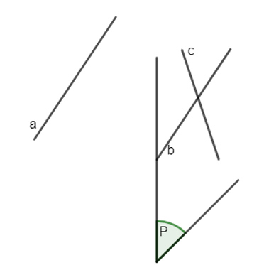 Cho hai đường thẳng song song a và b. Mệnh đề sau đây đúng hay sai? a) Đường thẳng c cắt a thì cũng cắt b. (ảnh 1)