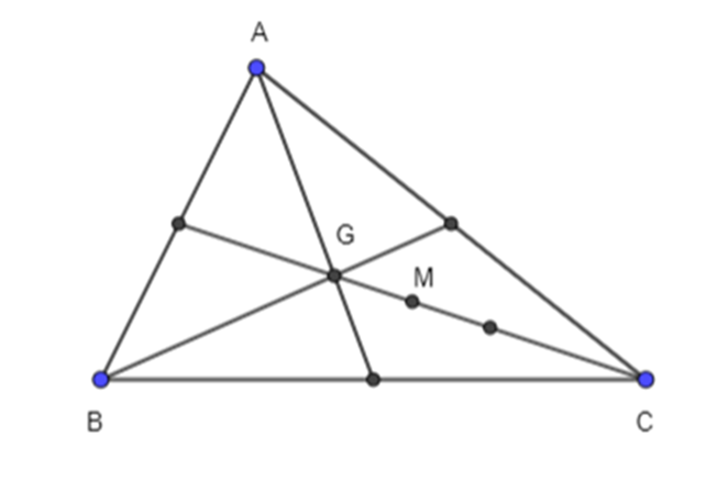 Cho tam giác ABC. a) Hãy xác định điểm M để vecto MA + vecto MB + 2 vecto MC (ảnh 1)
