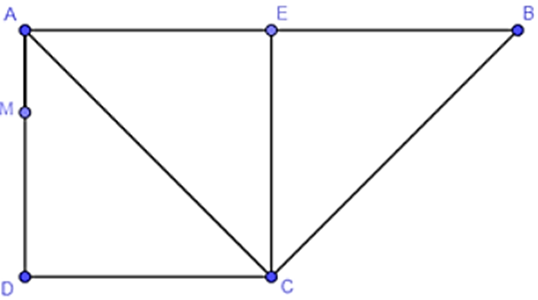 Cho hình thang ABCD vuông tại A và D có AB = 6a, AD = 3a, CD = 3a. Gọi M (ảnh 1)