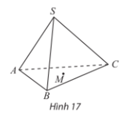 Hình chóp S.ABC và điểm M thuộc miền trong tam giác ABC (Hình 17). Qua M, vẽ đường thẳng d song song với SA, cắt (SBC). Trên hình vẽ, hãy chỉ rõ vị trí của điểm N và xác định giao tuyến của hai mặt phẳng (SAC) và (CMN).  (ảnh 1)