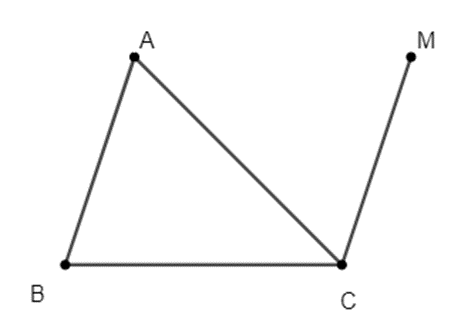 Cho tam giác ABC. Tìm điểm M thỏa mãn điều kiện: vecto MA - vecto MB + vecto MC (ảnh 1)