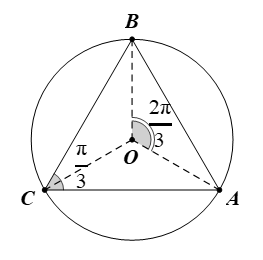 Cho tam giác đều tâm O. Hỏi có bao nhiêu phép quay tâm O với góc quay α, 0 < α ≤ 2π, biến tam giác trên thành chính nó? A. Một. B. Hai. C. Ba. D. Bốn. (ảnh 1)