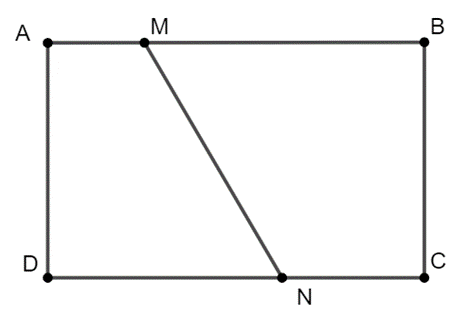 Cho hình chữ nhật ABCD có M là điểm thuộc cạnh AB sao cho AM = 1/4 AB = 3 (ảnh 1)