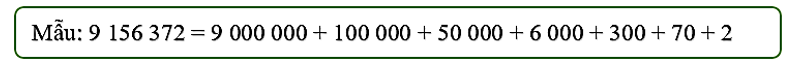 b) Viết mỗi số sau thành tổng (theo mẫu): (ảnh 1)