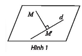 Trong mặt phẳng, cho đường thẳng d và điểm M. Gọi M’ là hình chiếu vuông góc của M trên đường thẳng d. Vẽ ba điểm A, B, C tùy ý và tìm hình chiếu vuông góc A’, B’, C’ của chúng trên d.   (ảnh 1)