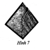Một đồ vật trang trí có bốn mặt phân biệt là các tam giác (Hình 7). Vẽ hình biểu diễn của đồ vật đó.    (ảnh 1)